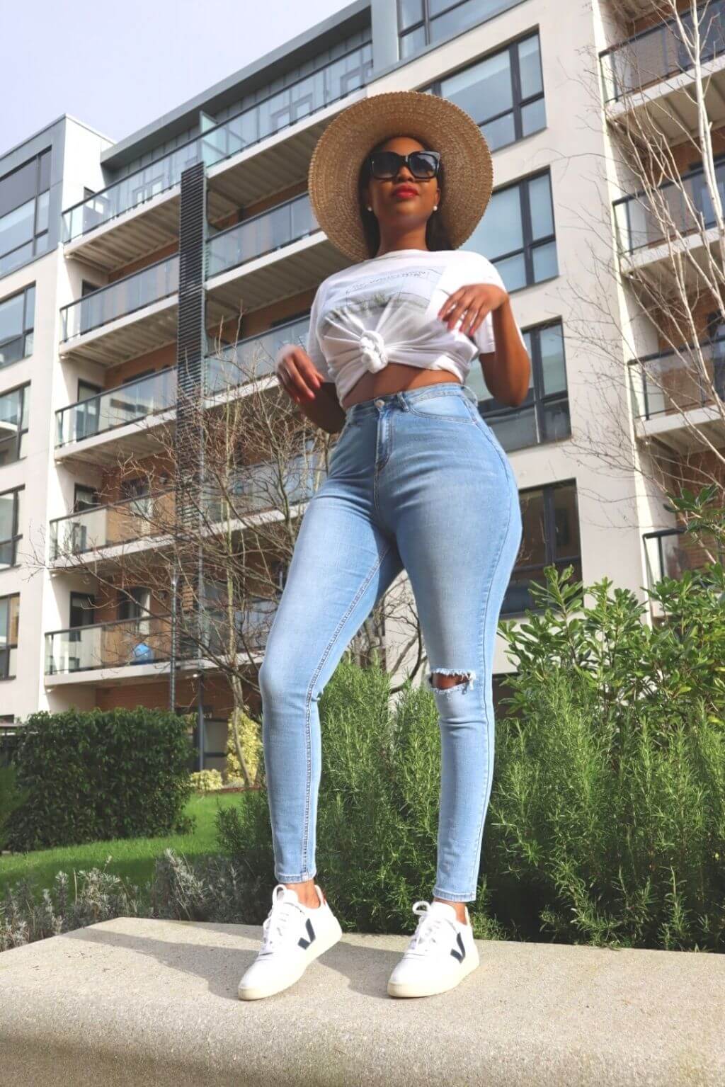 High Waist Skinny Jeans Shape Plus Size stretch