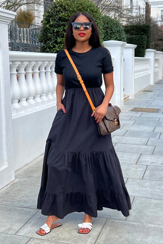 Hey! Love fashion? Be sure to check out this cotton maxi dress- Black by Cotton Market.