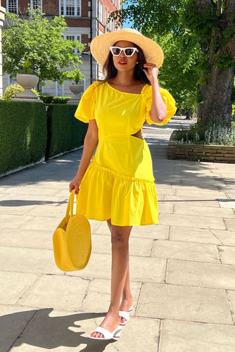 Wearing this yellow summer dress will bring positive vibes your way, you&#39;ll be shining bright and cannot be missed therefore compliments will be flowing everywhere you go.